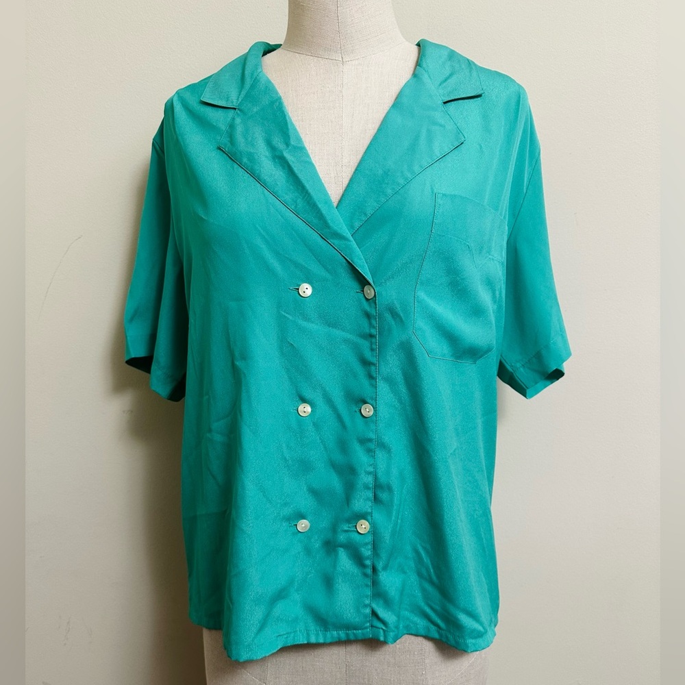 Vintage Double-Breasted Button Up